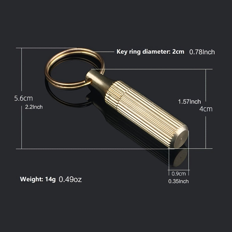 1pc, Mini Capsule Pocket Knife, Unpacking Express Knife Keychain, For Outdoor Camping, Hiking, Travel Accessories