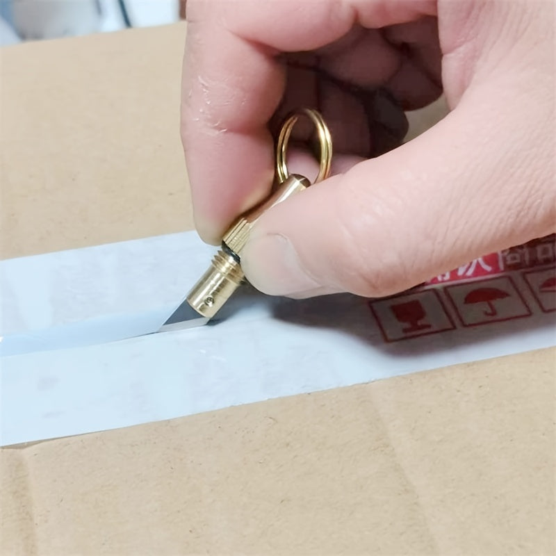 1pc, Mini Capsule Pocket Knife, Unpacking Express Knife Keychain, For Outdoor Camping, Hiking, Travel Accessories