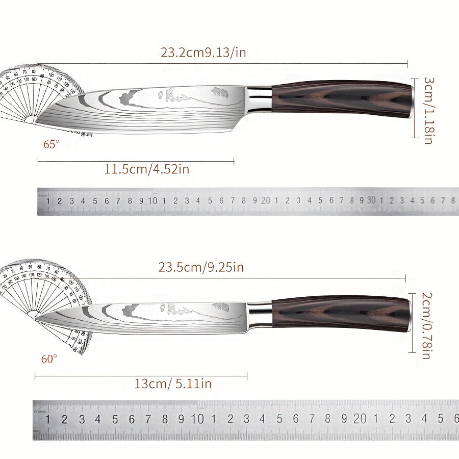 1pc Damascus Multi-purpose Knife, Stainless Steel Fruit Skin Knife, Master Kitchen Knife