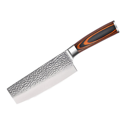 1pc Damascus Pattern Kitchen Knife, Sharp Stainless Steel Chef Knife For Home And Outdoor
