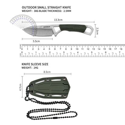 1pc EDC Mini Hanging Neck Knife, Portable Self-defense Necklace Knife, Outdoor Knife, Camping Survival Knife