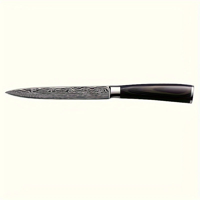 Damascus Patterned Chef's Knife, Stabbing Knife, Stainless Steel Kitchen Knife, Household Fruit Knife, Paring Knife, Kitchen Stuff