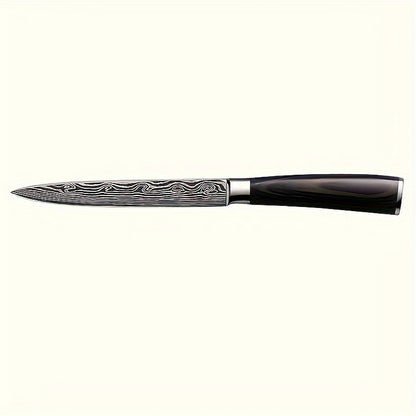 Damascus Patterned Chef's Knife, Stabbing Knife, Stainless Steel Kitchen Knife, Household Fruit Knife, Paring Knife, Kitchen Stuff