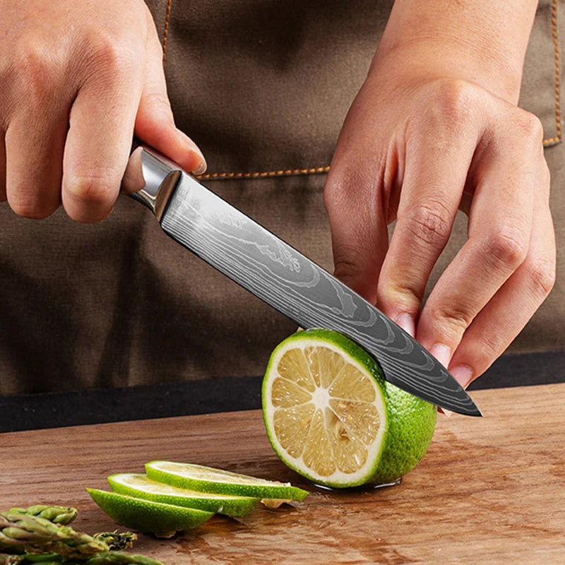 5inch Utility Knives 67-layers Damascus Steel Sharp Japanese Fish Filleting Knife Kitchen Cleaver Boning Knife for Fruit Meat