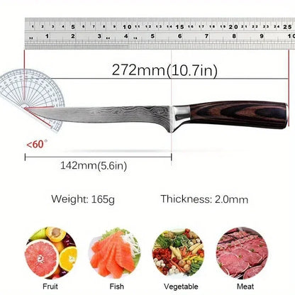 6inch Damascus Boning Knife Stainless Steel Kitchen Chef Knives for Meat Cutting Butcher Knife with Sheath Kitchen Accesories