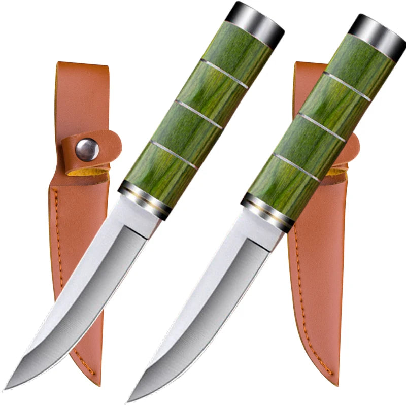 Boning Knife Meat Cleaver Stainless Steel Kitchen Mongolian Hand Meat Fruit Knife Roasted Whole Lamb Steak Knife with Cover