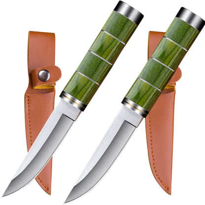 Boning Knife Meat Cleaver Stainless Steel Kitchen Mongolian Hand Meat Fruit Knife Roasted Whole Lamb Steak Knife with Cover