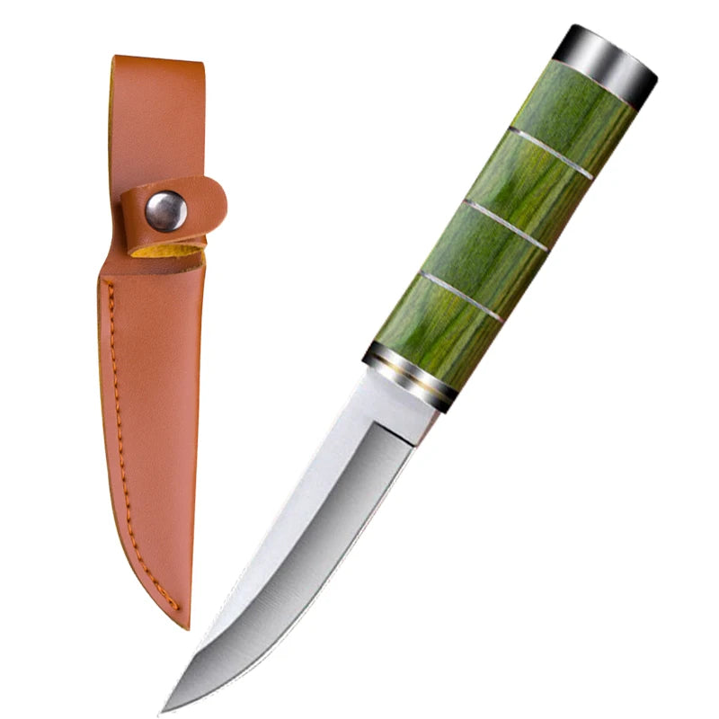 Boning Knife Meat Cleaver Stainless Steel Kitchen Mongolian Hand Meat Fruit Knife Roasted Whole Lamb Steak Knife with Cover