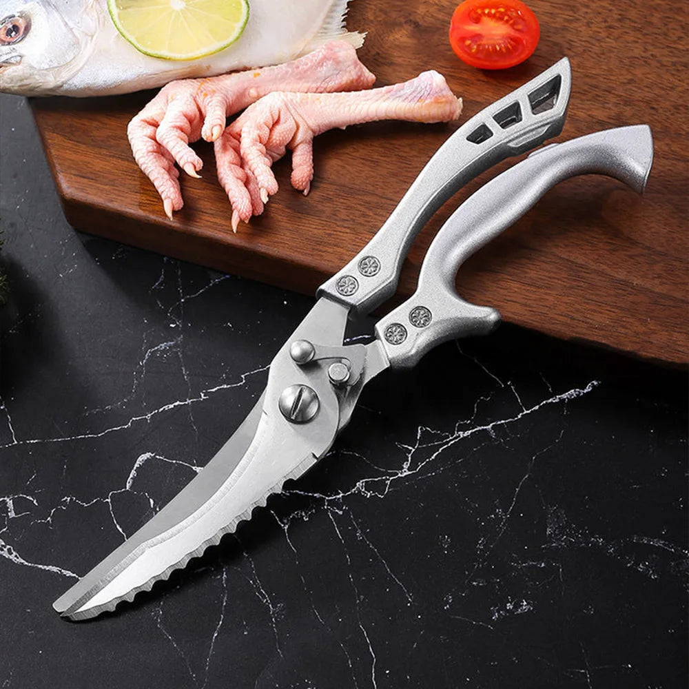 Damascus Pattern Kitchen Cleaver Meat Knife Butcher Utility Boning Knife Chicken Bone Kitchen Shears For Cooking Utensils