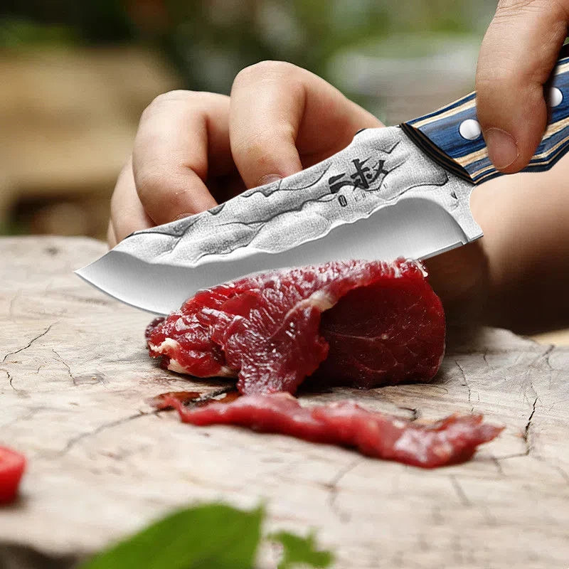 Knife Forged Boning Knife Stainless Steel Meat Cleaver Slicing Knife Sharp Butcher Knife