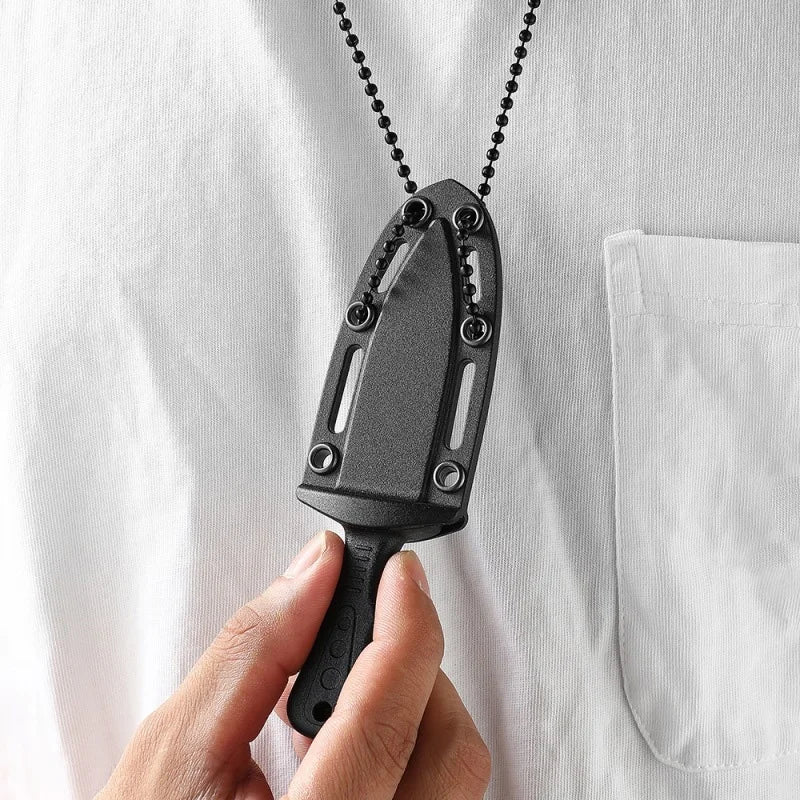 Portable Mini Tactical Knife Necklace Multipurpose Stainless Steel Cutting Knives Outdoor Camping Self Defense Survival Tools