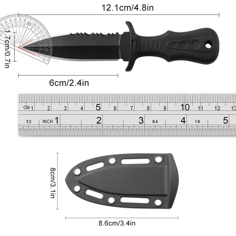 Portable Mini Tactical Knife Necklace Multipurpose Stainless Steel Cutting Knives Outdoor Camping Self Defense Survival Tools
