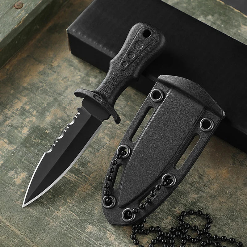Portable Mini Tactical Knife Necklace Multipurpose Stainless Steel Cutting Knives Outdoor Camping Self Defense Survival Tools