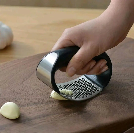 Stainless Steel Garlic Press Manual Garlic Mincer Chopping Garlic Tools Curve Fruit Vegetable Cooking Kitchen Gadgets Tools，kitchen ware