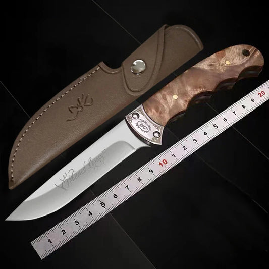 Wild Survival Self-defense Knife, Portable Mini Pocket Knife, Stainless Steel Fruit Knife Meat Knife, Suitable For Outdoor Campi