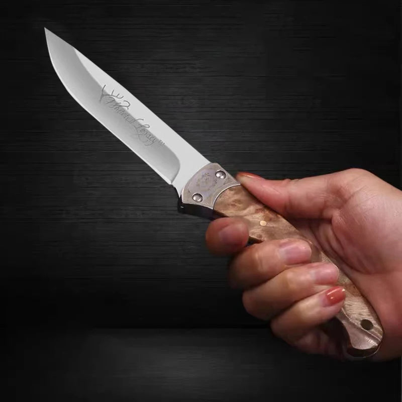 Wild Survival Self-defense Knife, Portable Mini Pocket Knife, Stainless Steel Fruit Knife Meat Knife, Suitable For Outdoor Campi