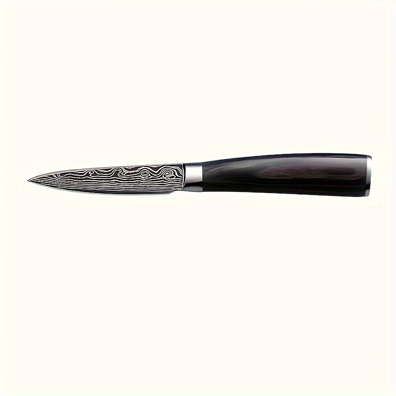 Damascus Patterned Chef's Knife, Stabbing Knife, Stainless Steel Kitchen Knife, Household Fruit Knife, Paring Knife, Kitchen Stuff